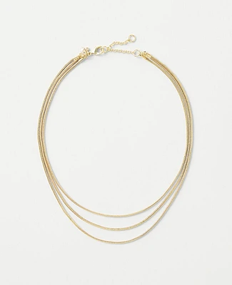 Ann Taylor Triple Strand Delicate Necklace Women's