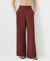 Ann Taylor The Petite Palazzo Pant Linen Blend Women's