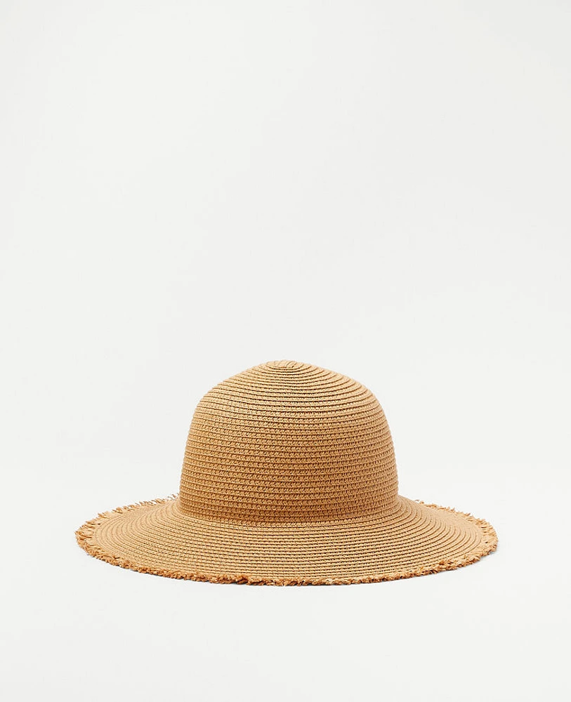 Ann Taylor Oversized Straw Bucket Hat Natural Women's