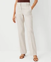 Ann Taylor The Petite Sophia Straight Pant Linen Blend