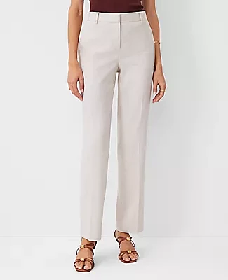 Ann Taylor The Mid Rise Sophia Straight Pant Linen Blend - Curvy Fit