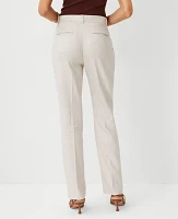 Ann Taylor The Sophia Straight Pant Linen Blend - Curvy Fit Toasted Oat Women's