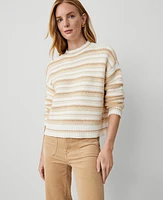 Ann Taylor Stripe Relaxed Sweater Combo Women's