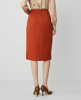 Ann Taylor Basketweave Chain Waist Skirt Fresh Clay Women's