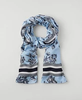 Ann Taylor Toile Scarf Freesia Blue Women's