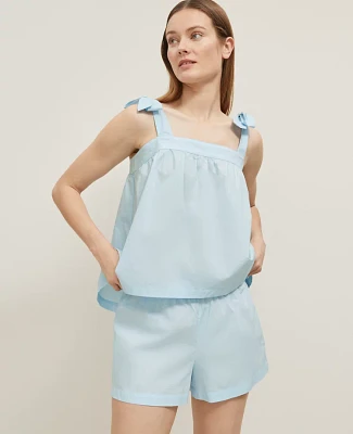 Ann Taylor Bow Pajama Set Zephyr Blue Women's