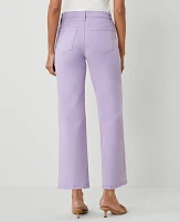 Ann Taylor The Wide-Leg Crop Jean Radiant Amethyst Women's