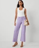 Ann Taylor The Wide-Leg Crop Jean Radiant Amethyst Women's