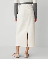 Ann Taylor Weekend Collection Denim Column Skirt Ivory Women's