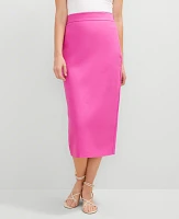 Ann Taylor Linen Blend Clean Midi Skirt Women's