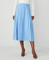 Ann Taylor Petite Pleated Wrap Midi Skirt Women's