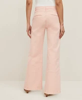 Ann Taylor The Refined Wide-Leg Jean Ceramic Pink Women's