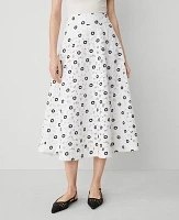 Ann Taylor Floral Lace Full Skirt White Women's