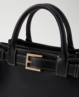 Ann Taylor Faux Leather Small Tote Bag Black Women's