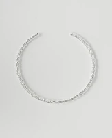 Ann Taylor Rope Collar Necklace Silvertone Women's