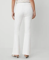 Ann Taylor The Petite Pull-On Flare Jean — Curvy Fit White Women's