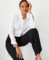 Ann Taylor Tall Perfect Shirt White Women's