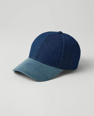 Ann Taylor Denim Baseball Cap Soft Denim Blue Women's