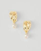 Ann Taylor Smooth Textured Stud Earrings Goldtone Women's