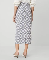 Ann Taylor Petite Foulard Column Midi Skirt Winter White Women's