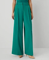 Ann Taylor The Tall Pleated Wide-Leg Pant Shady Glade Women's