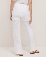Ann Taylor Weekend Collection Mesh Sweater Pant White Women's