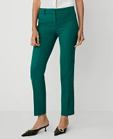 Ann Taylor The Straight Pant Textured Drape Fresh Evergreen Women's