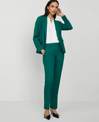 Ann Taylor The Straight Pant Textured Drape Fresh Evergreen Women's