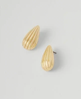 Ann Taylor Textured Teardrop Stud Earrings Goldtone Women's