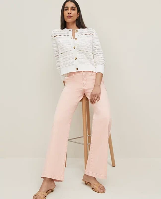 Ann Taylor The Petite Refined Wide-Leg Jean Ceramic Pink Women's