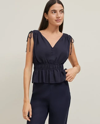 Ann Taylor Gathered Tie Top Women's