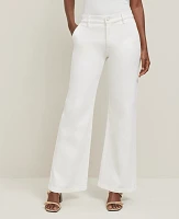 Ann Taylor The Petite Refined Wide-Leg Jean White Women's
