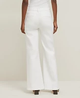 Ann Taylor The Petite Refined Wide-Leg Jean White Women's