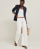 Ann Taylor The Petite Refined Wide-Leg Jean White Women's