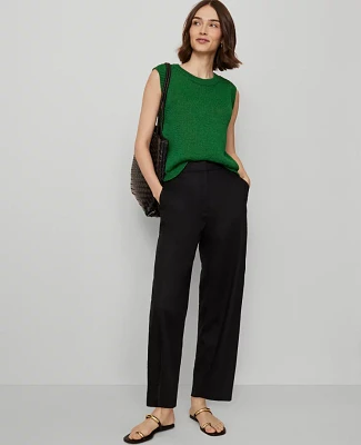 Ann Taylor Seamed Barrel Pant Black Women's