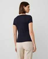 Ann Taylor Petite Square Neck T-Shirt Women's