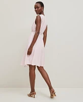 Ann Taylor Belted Flare Dress Potpourri Women's