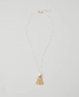 Ann Taylor Tassel Necklace Goldtone Women's