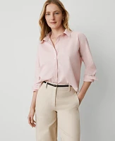 Ann Taylor Weekend Collection Drop Shoulder Shirt Size XL Berry Mousse Women's