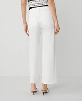 Ann Taylor The Petite Wide-Leg Crop Jean White Women's