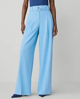 Ann Taylor The Belted Wide-Leg Pant Clear Skies Women's