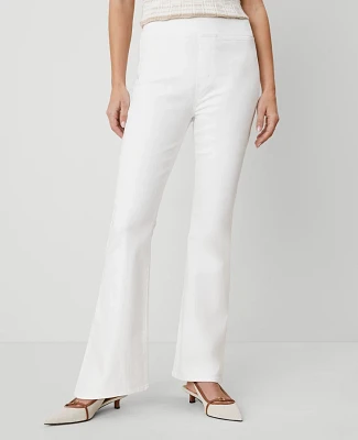 Ann Taylor The Pull-On Flare Jean — Curvy Fit White Women's