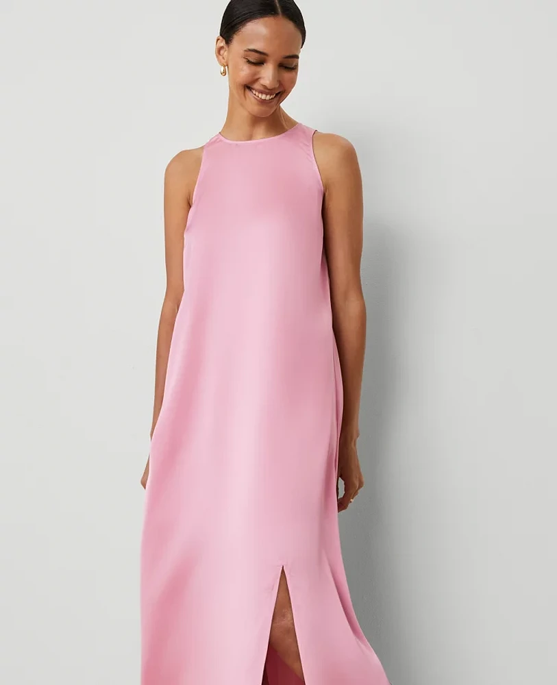 Ann Taylor Maxi Swing Dress Enchanted Pink Women's