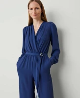 Ann Taylor Wrap Jumpsuit Calm Shores Women's