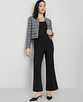 Ann Taylor The Petite Side-Zip Flare Pant Black Women's