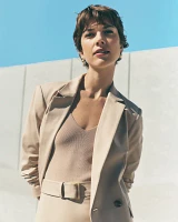 Ann Taylor The Crosby Blazer Doubleweave Toasted Oat Women's