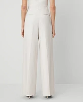 Ann Taylor The Petite Wide-Leg Pant — Curvy Fit Tan Texture Women's