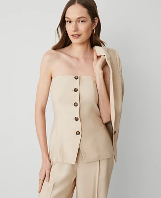 Ann Taylor Petite Strapless Vest Sands Edge Women's