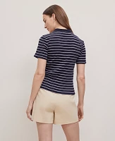 Ann Taylor Weekend Collection Striped Polo Shirt Women's