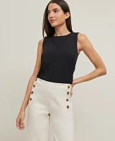 Ann Taylor Petite Crew Neck Shell Top Women's